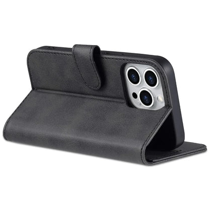 AZNS For iPhone 16 Pro Wallet Case Shockproof PU Leather Phone Cover
