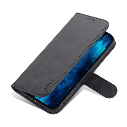 AZNS For iPhone 16 Pro Wallet Case Shockproof PU Leather Phone Cover