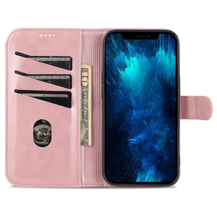 AZNS For iPhone 16 Pro Wallet Case Shockproof PU Leather Phone Cover