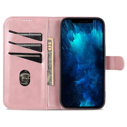 AZNS For iPhone 16 Pro Wallet Case Shockproof PU Leather Phone Cover