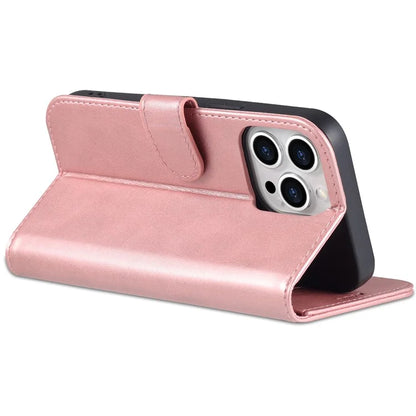 AZNS For iPhone 16 Pro Wallet Case Shockproof PU Leather Phone Cover