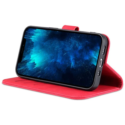 AZNS For iPhone 16 Pro Wallet Case Shockproof PU Leather Phone Cover