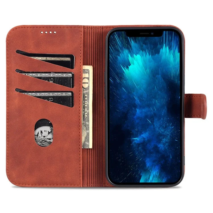 AZNS For iPhone 16 Pro Wallet Case Shockproof PU Leather Phone Cover