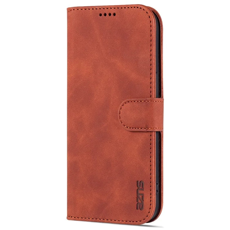 AZNS For iPhone 16 Pro Wallet Case Shockproof PU Leather Phone Cover