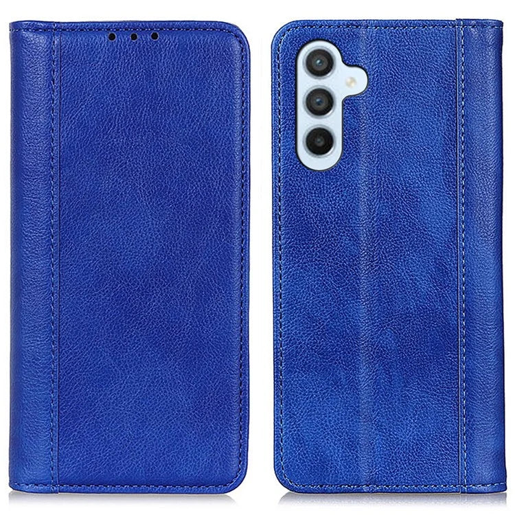 For Samsung Galaxy M35 5G Stand Case Split Leather Litchi Texture Wallet Phone Cover