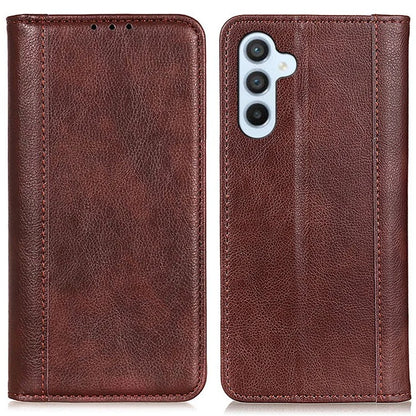For Samsung Galaxy M35 5G Stand Case Split Leather Litchi Texture Wallet Phone Cover