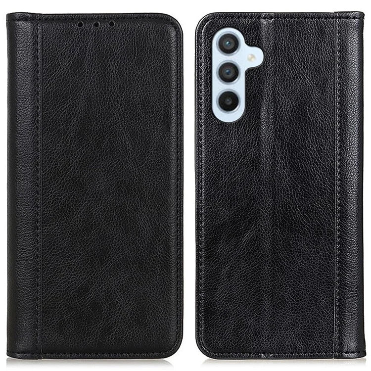For Samsung Galaxy M35 5G Stand Case Split Leather Litchi Texture Wallet Phone Cover
