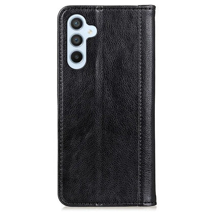 For Samsung Galaxy M35 5G Stand Case Split Leather Litchi Texture Wallet Phone Cover