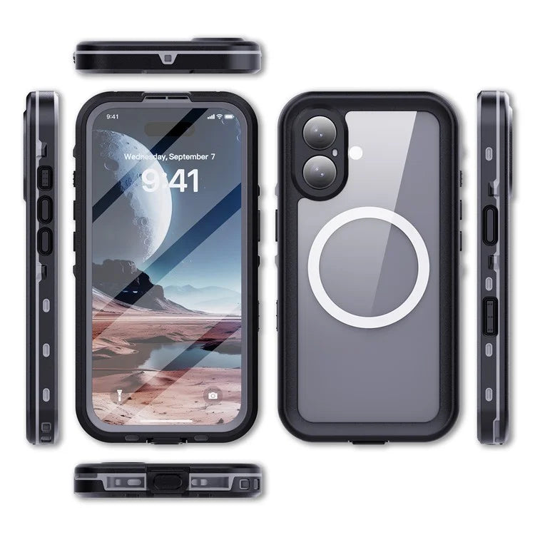 REDPEPPER Dot+ Series For iPhone 16 Phone Case Compatible with MagSafe IP68 Waterproof Clear Phone Cover