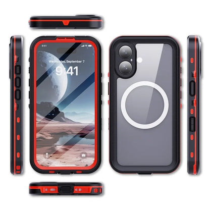 REDPEPPER Dot+ Series For iPhone 16 Phone Case Compatible with MagSafe IP68 Waterproof Clear Phone Cover