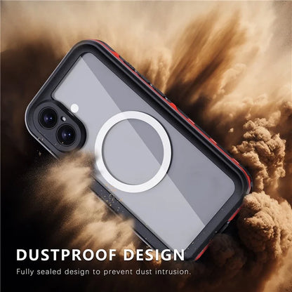 REDPEPPER Dot+ Series For iPhone 16 Phone Case Compatible with MagSafe IP68 Waterproof Clear Phone Cover