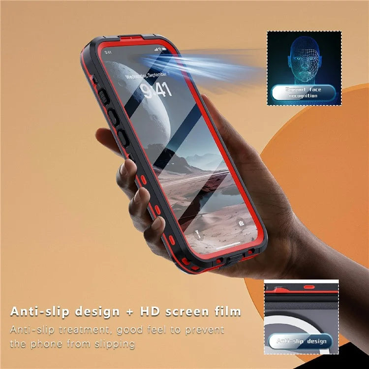 REDPEPPER Dot+ Series For iPhone 16 Phone Case Compatible with MagSafe IP68 Waterproof Clear Phone Cover