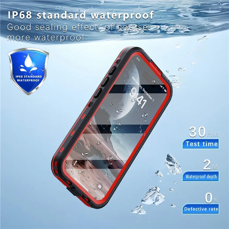 REDPEPPER Dot+ Series For iPhone 16 Phone Case Compatible with MagSafe IP68 Waterproof Clear Phone Cover