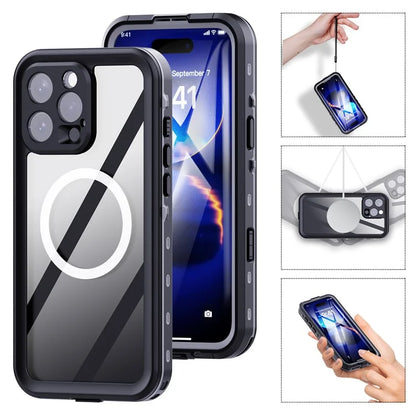 REDPEPPER Dot+ Series For iPhone 16 Pro Max Phone Case Compatible with MagSafe IP68 Waterproof Clear Phone Cover