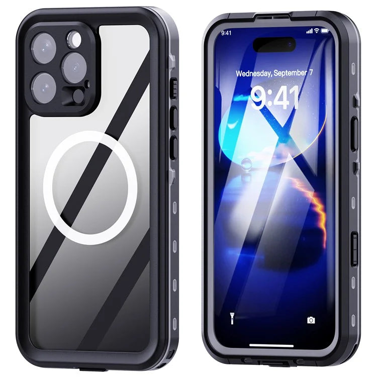 REDPEPPER Dot+ Series For iPhone 16 Pro Max Phone Case Compatible with MagSafe IP68 Waterproof Clear Phone Cover