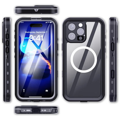 REDPEPPER Dot+ Series For iPhone 16 Pro Max Phone Case Compatible with MagSafe IP68 Waterproof Clear Phone Cover