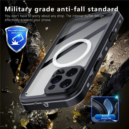 REDPEPPER Dot+ Series For iPhone 16 Pro Max Phone Case Compatible with MagSafe IP68 Waterproof Clear Phone Cover