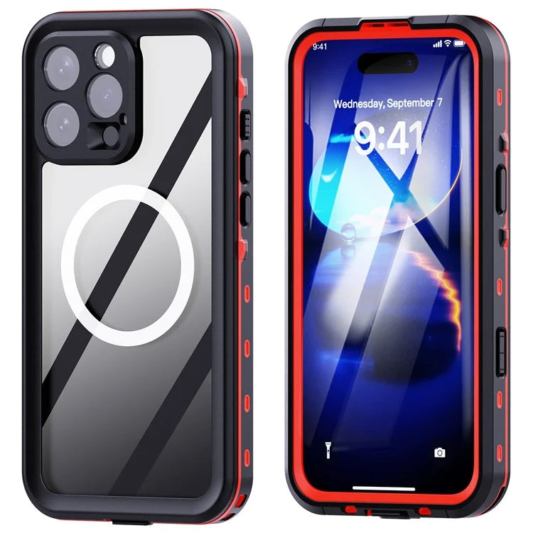 REDPEPPER Dot+ Series For iPhone 16 Pro Max Phone Case Compatible with MagSafe IP68 Waterproof Clear Phone Cover
