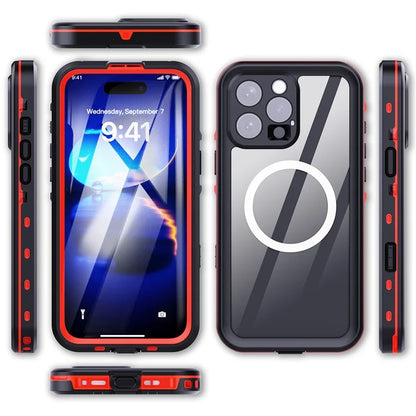 REDPEPPER Dot+ Series For iPhone 16 Pro Max Phone Case Compatible with MagSafe IP68 Waterproof Clear Phone Cover