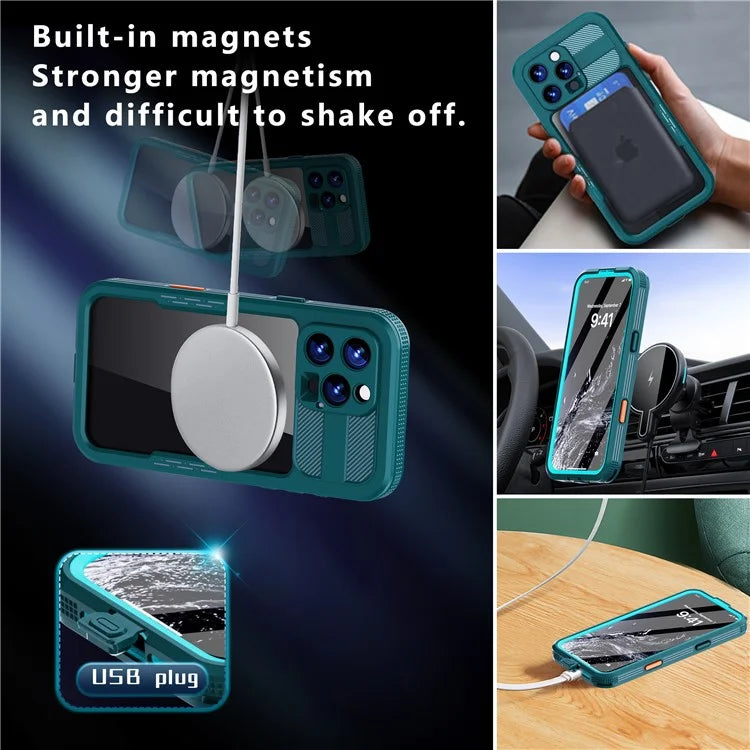 REDPEPPER For iPhone 16 Pro Max Case Compatible with MagSafe IP68 Waterproof Clear Phone Cover