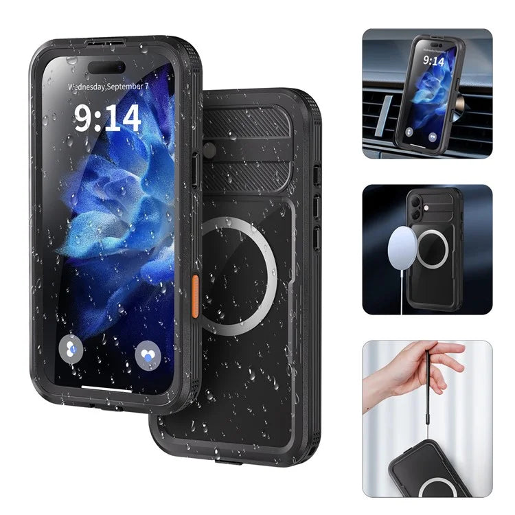 REDPEPPER For iPhone 16 Plus Case Compatible with MagSafe IP68 Waterproof Clear Phone Cover