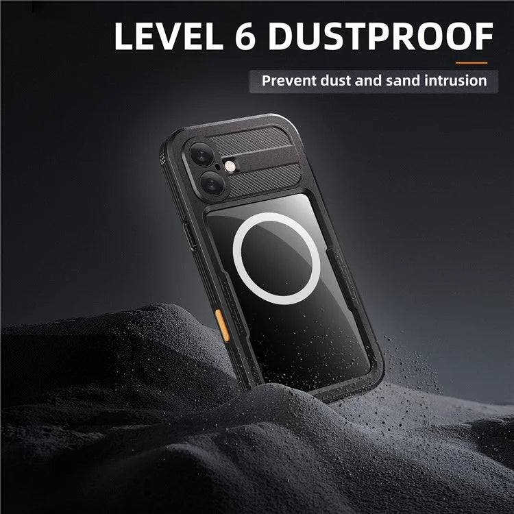 REDPEPPER For iPhone 16 Plus Case Compatible with MagSafe IP68 Waterproof Clear Phone Cover