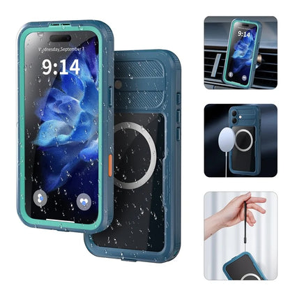 REDPEPPER For iPhone 16 Plus Case Compatible with MagSafe IP68 Waterproof Clear Phone Cover