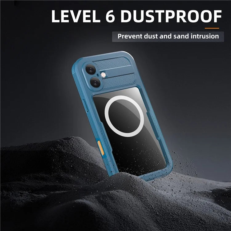 REDPEPPER For iPhone 16 Plus Case Compatible with MagSafe IP68 Waterproof Clear Phone Cover