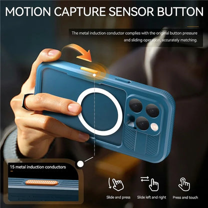 REDPEPPER For iPhone 16 Pro Case Compatible with MagSafe IP68 Waterproof Clear Phone Cover - Cyan+Lake Blue