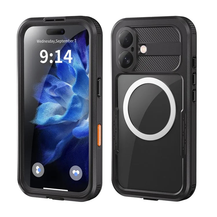 REDPEPPER For iPhone 16 Phone Case Compatible with MagSafe IP68 Waterproof Clear Phone Cover