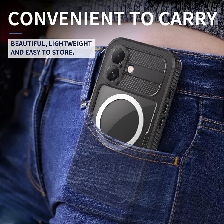 REDPEPPER For iPhone 16 Phone Case Compatible with MagSafe IP68 Waterproof Clear Phone Cover