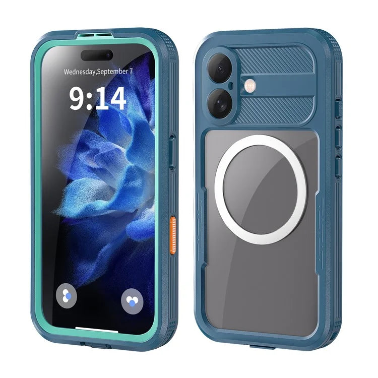 REDPEPPER For iPhone 16 Phone Case Compatible with MagSafe IP68 Waterproof Clear Phone Cover