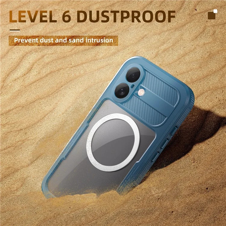 REDPEPPER For iPhone 16 Phone Case Compatible with MagSafe IP68 Waterproof Clear Phone Cover