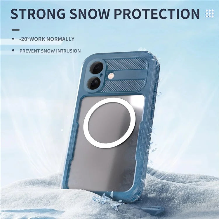 REDPEPPER For iPhone 16 Phone Case Compatible with MagSafe IP68 Waterproof Clear Phone Cover