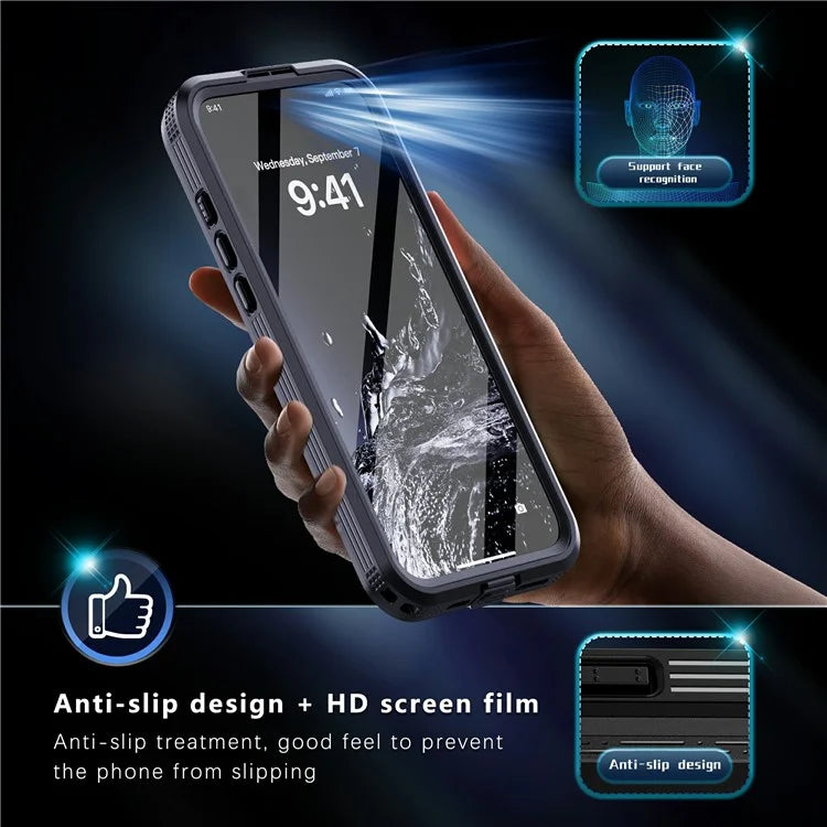 SHELLBOX For iPhone 16 Pro Max Case Compatible with MagSafe IP68 Waterproof Clear Phone Cover