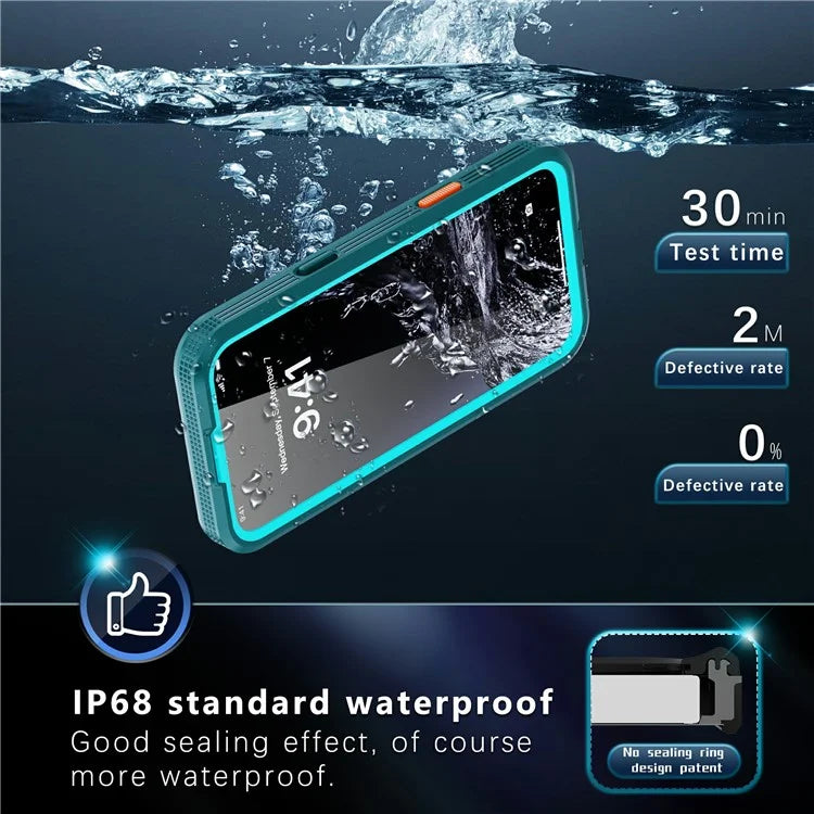 SHELLBOX For iPhone 16 Pro Max Case Compatible with MagSafe IP68 Waterproof Clear Phone Cover