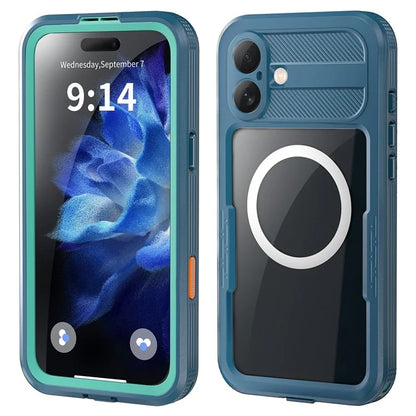 SHELLBOX For iPhone 16 Plus Case Compatible with MagSafe IP68 Waterproof Clear Phone Cover