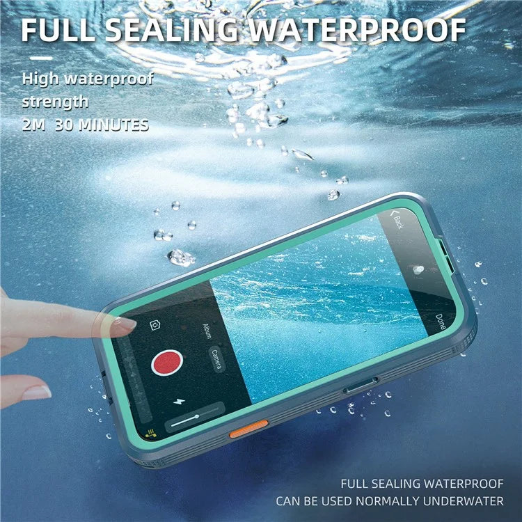 SHELLBOX For iPhone 16 Plus Case Compatible with MagSafe IP68 Waterproof Clear Phone Cover