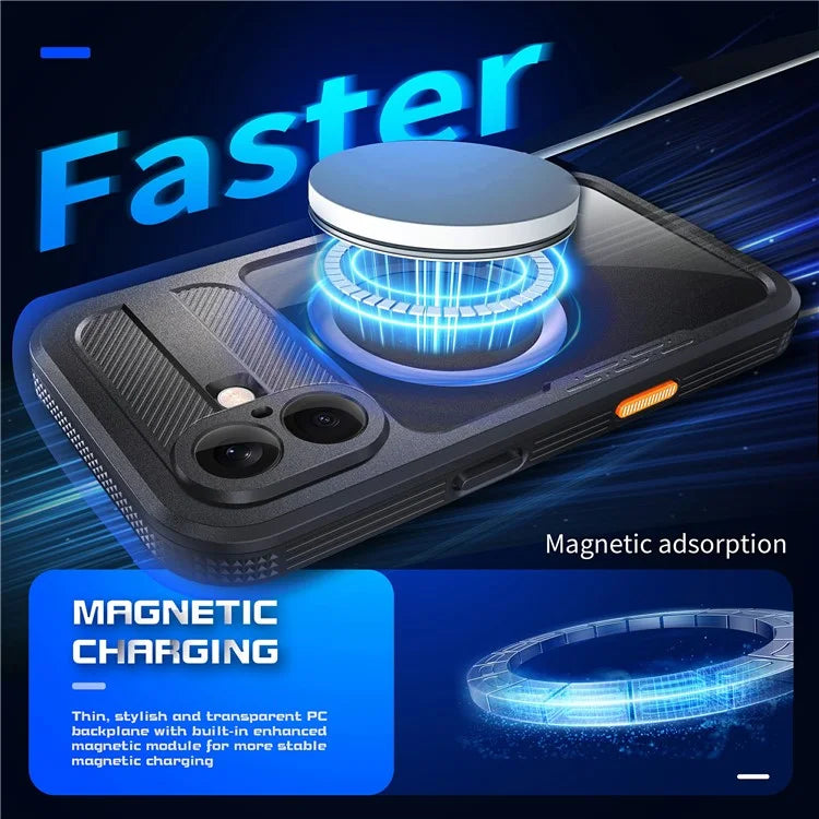 SHELLBOX For iPhone 16 Case Compatible with MagSafe IP68 Waterproof Clear Phone Cover