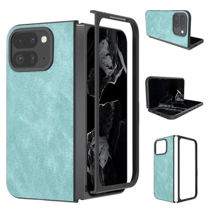 For Google Pixel Fold 2 Shockproof Case Black Edge PU+PC Phone Cover