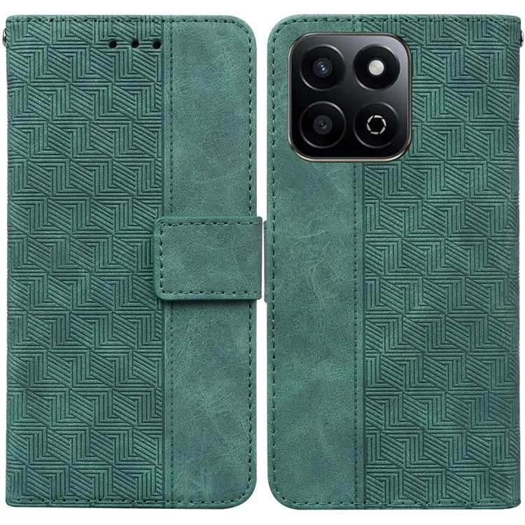 For Honor Play 60 Plus 5G Case Geometry Pattern Leather Wallet Phone Cover