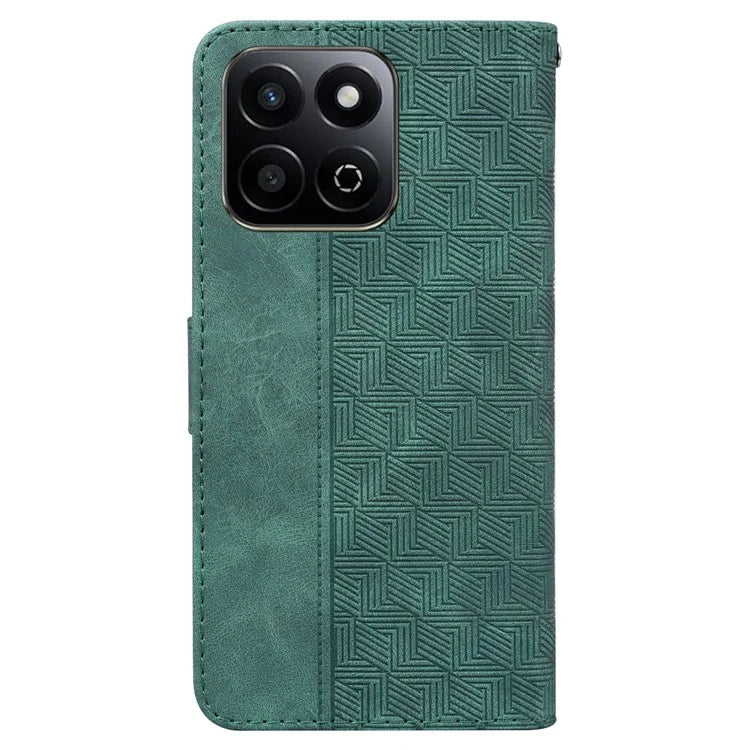 For Honor Play 60 Plus 5G Case Geometry Pattern Leather Wallet Phone Cover