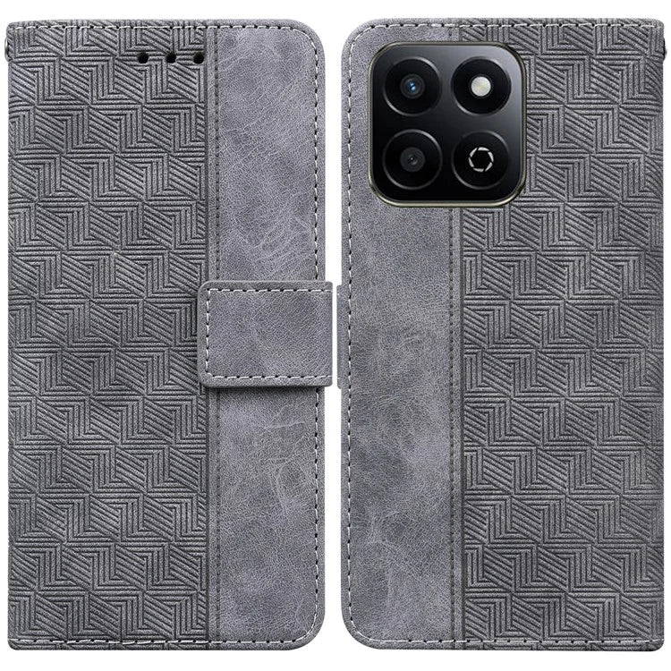 For Honor Play 60 Plus 5G Case Geometry Pattern Leather Wallet Phone Cover