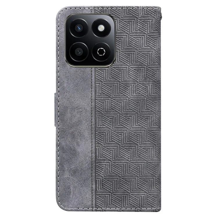 For Honor Play 60 Plus 5G Case Geometry Pattern Leather Wallet Phone Cover