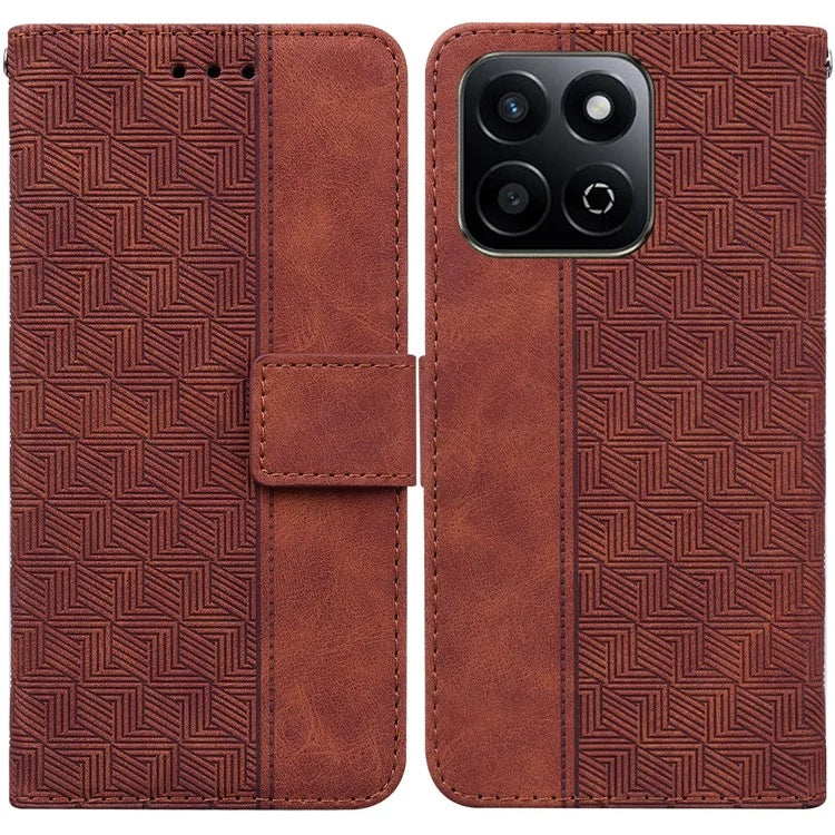 For Honor Play 60 Plus 5G Case Geometry Pattern Leather Wallet Phone Cover