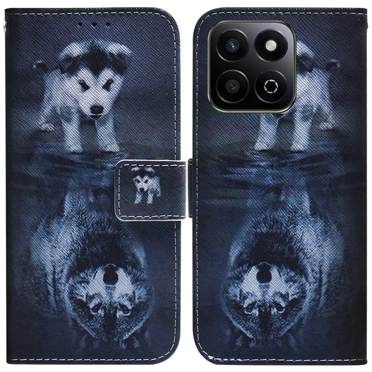 For Honor Play 60 Plus 5G Wallet Case Pattern Print Leather Phone Cover