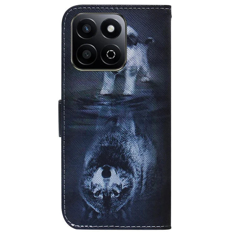 For Honor Play 60 Plus 5G Wallet Case Pattern Print Leather Phone Cover