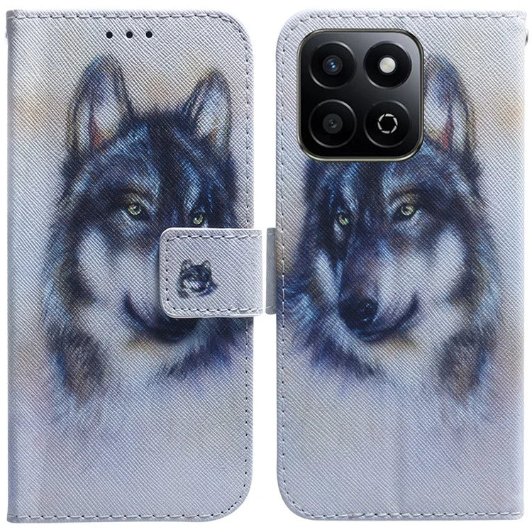 For Honor Play 60 Plus 5G Wallet Case Pattern Print Leather Phone Cover