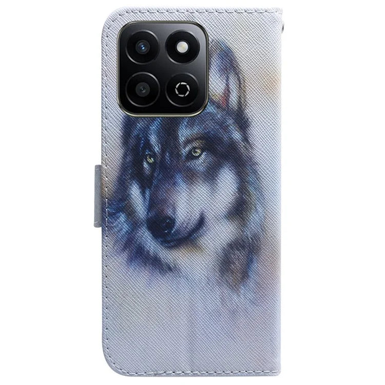 For Honor Play 60 Plus 5G Wallet Case Pattern Print Leather Phone Cover