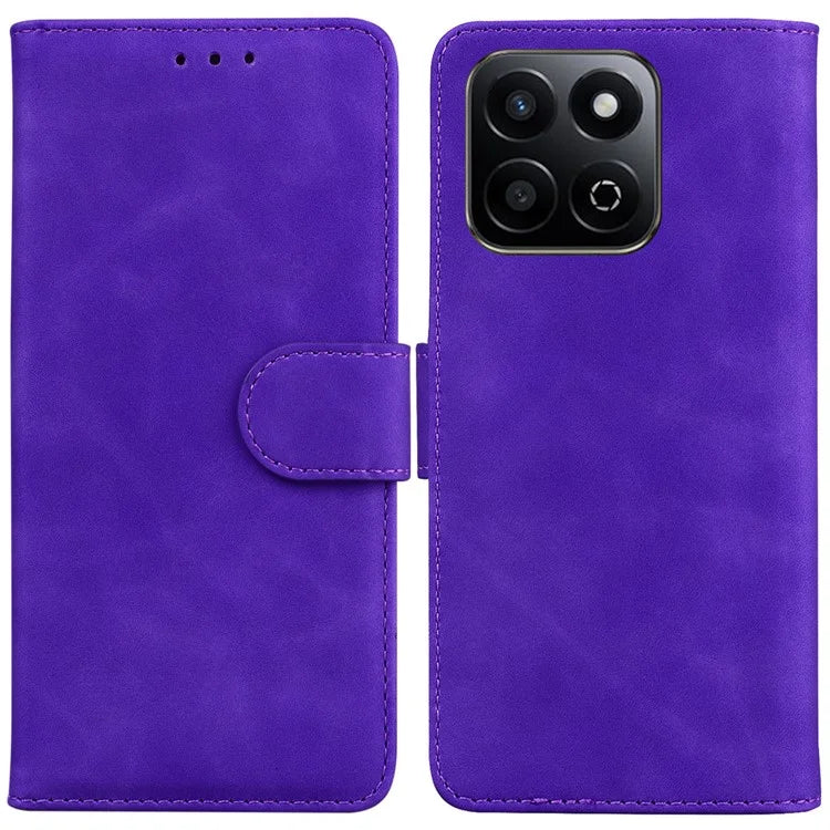 For Honor Play 60 Plus 5G Case Solid Color Leather Wallet Phone Cover